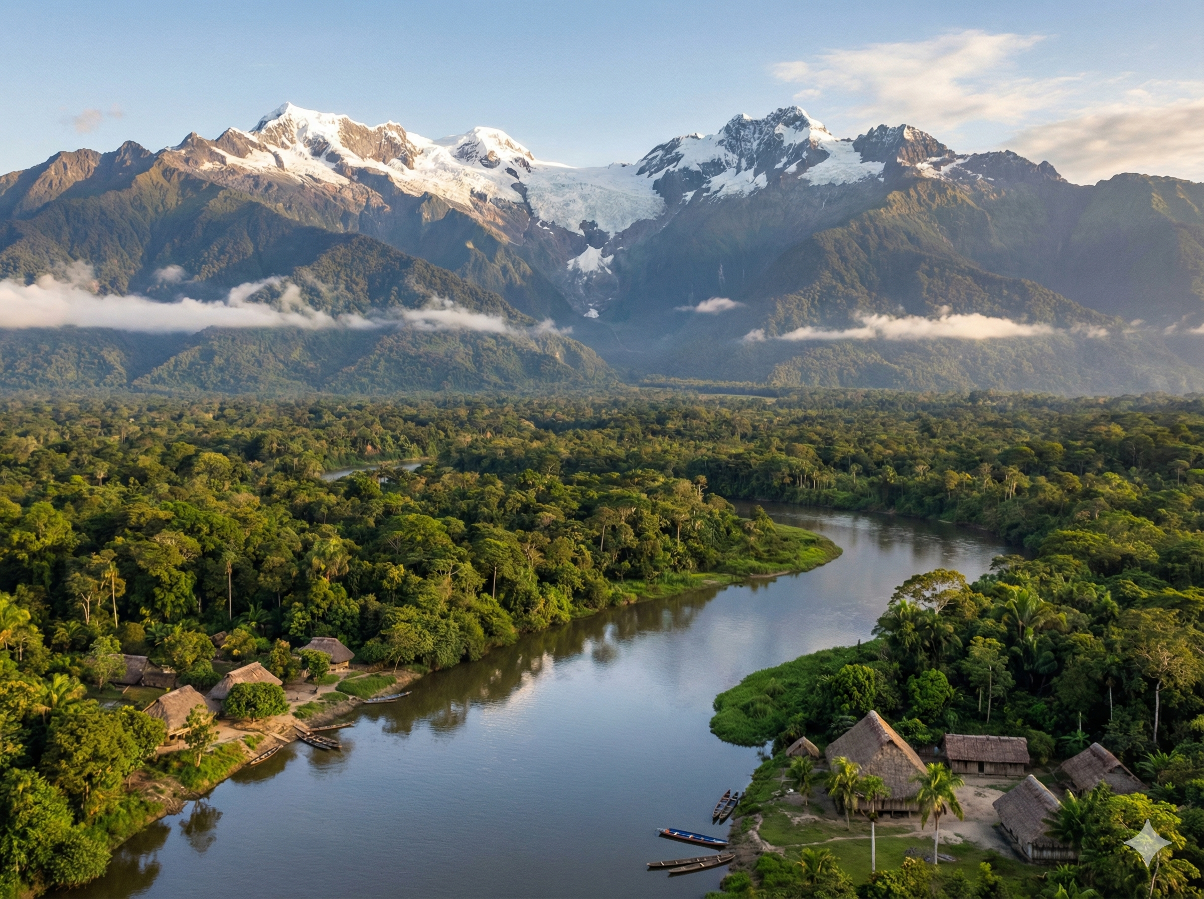 De Andes en de Amazone rivier